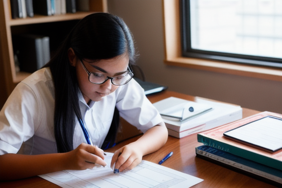 Student working on a design project