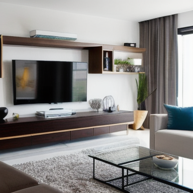 Living room with well-chosen furniture and a comfortable layout