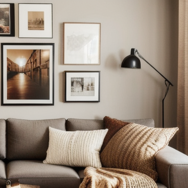 Cozy living room with a mix of modern and vintage elements