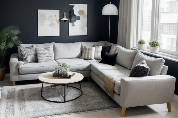 Living room with well-organized layout