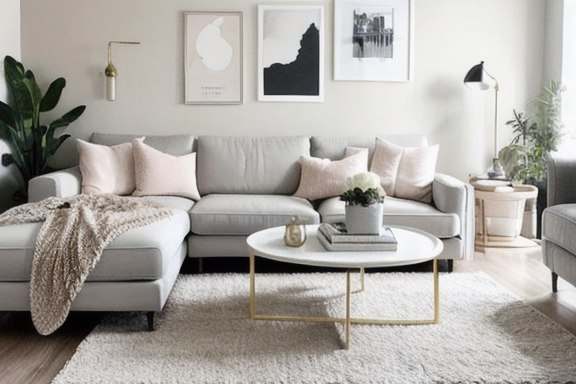 Living room with clean and organized decor