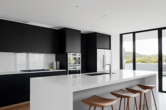 Cozinha moderna e bem organizada