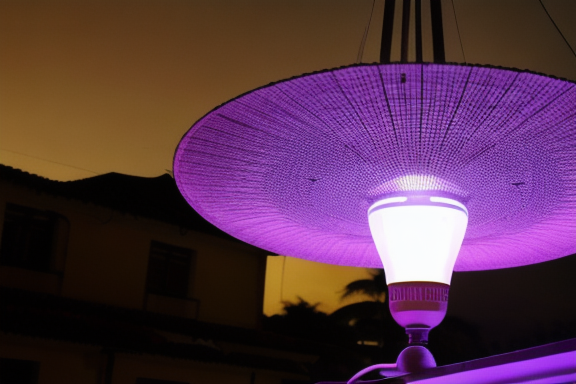 Luminária de emergência sendo testada