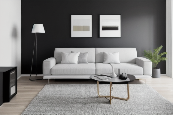 Living room with minimalist style