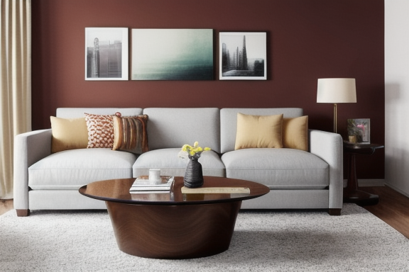 Sala de estar aconchegante com design moderno