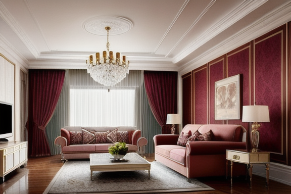 Exemplo de design de interiores clássico