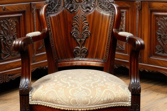 Antique colonial baroque style chair