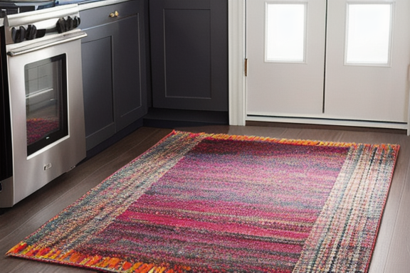 Tapete colorido na cozinha