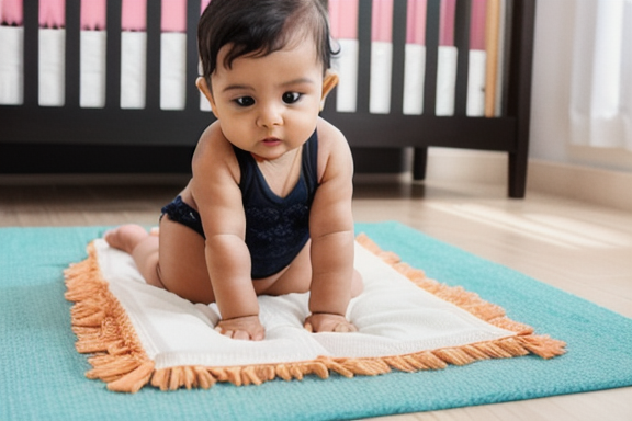 Lavagem do tapete para bebê