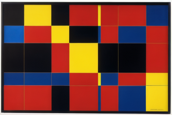 Obra Composition II in Red, Blue, and Yellow de Piet Mondrian