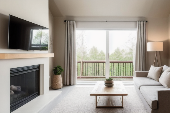 Living room with minimalist design