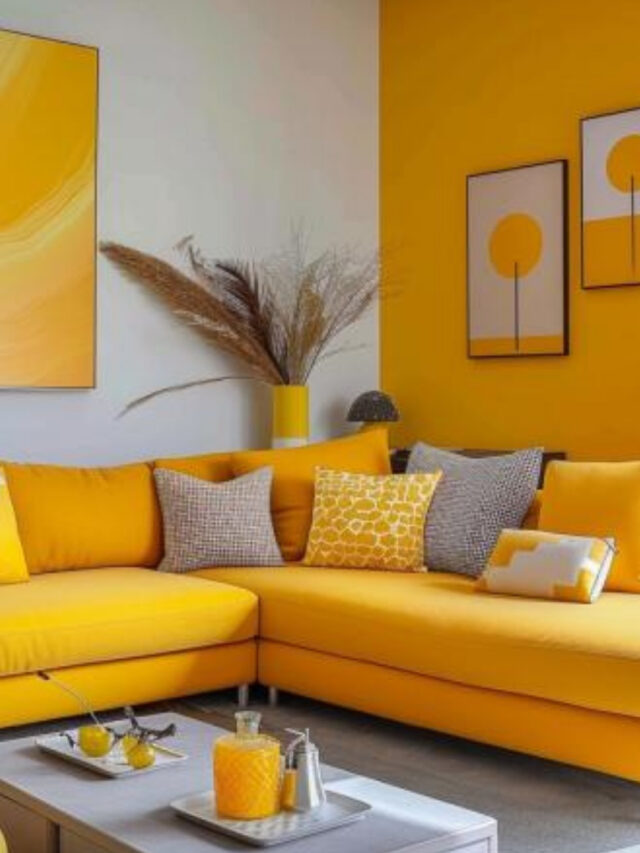 8 Conceitos Inovadores para Transformar Sua Sala de Estar com um Sofá Amarelo
